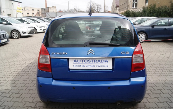 Citroen C2 cena 11900 przebieg: 141655, rok produkcji 2008 z Zalewo małe 562